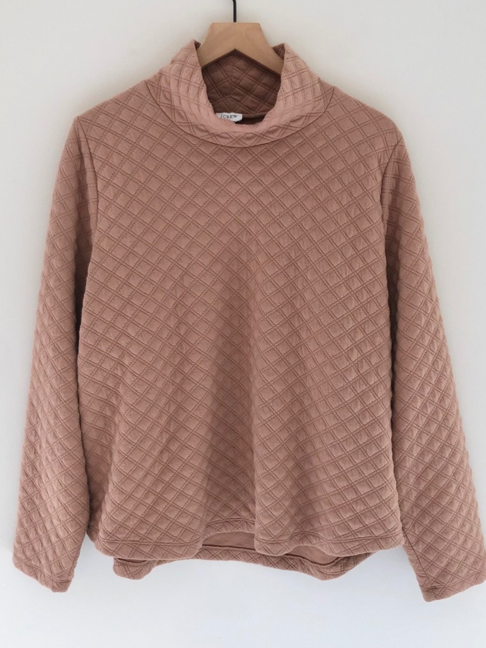 J.Crew Factory Quilted Mockneck Pullover